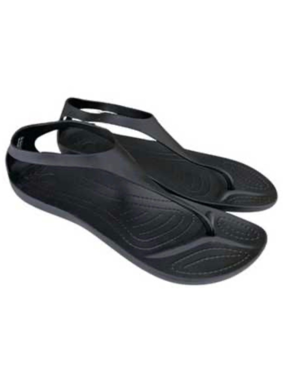 Crocs Serena Sexi Flip  Sandal Women's size US 10 Black Thong Slingback Flats